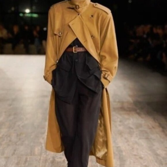 Saint Laurent Twill Trench in Sable Runway Spring/Summer 2024 Size 36 - Picture 2 of 16
